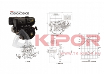 Бензиновый двигатель KIPOR KG390E